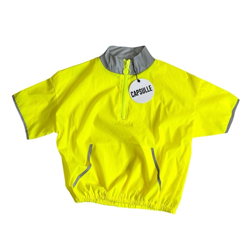 Capsulle Neon Yellow Crop Top Women's Size Small New‎ NWT